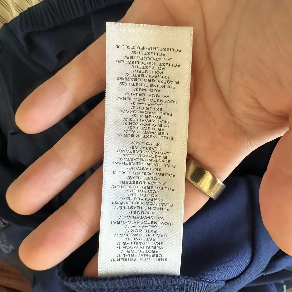 NWT! Adrianna Papell (18W) Navy Off-The-Shoulder Jumpsuit Organza Sleeve MOTB - Picture 10 of 10